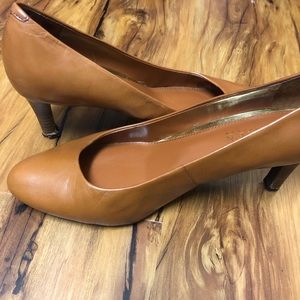 Ralph Lauren Brown Leather Pumps